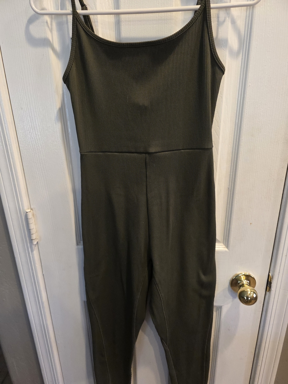 wild fable Olive Ribbed Tank Jumpsuit